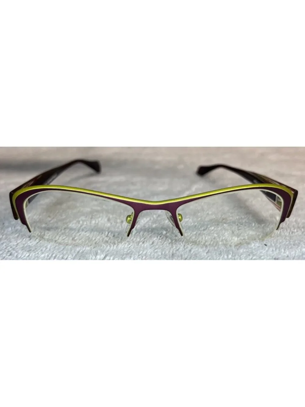 Face a Face FRESH 1 9149 Green Brown Red Half Rim Eyeglasses Frames 50-18-130